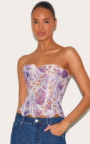 Kanten Corset Top Met Strapless Pasvorm Voor Dames