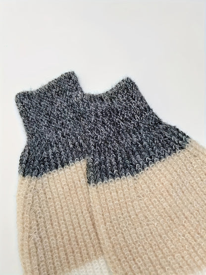 Trendy Gestreepte Mini Sweaterjurk Voor Dames