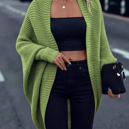 Zacht Oversized Vrouwen Openvallend Lichtgewicht Gebreid Vest