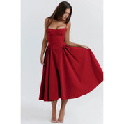 Robe midi élégante avec corset pour femmes