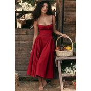 Robe midi élégante avec corset pour femmes