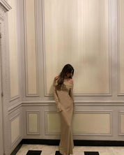 Glitter Off-Shoulder Maxi Jurk voor Dames