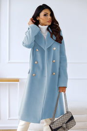 Women's Midi Winter Coat with Buttons
