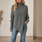 Dames Knusse Kabelgebreide Poncho Trui met Ruime Mouwen