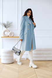 Women's Midi Winter Coat with Buttons