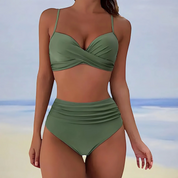 Push Up Bikini Met Hoge Taille Voor Dames Met Tummy Control