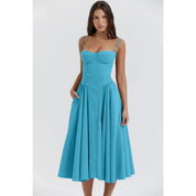 Robe midi élégante avec corset pour femmes