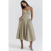 Robe midi élégante avec corset pour femmes