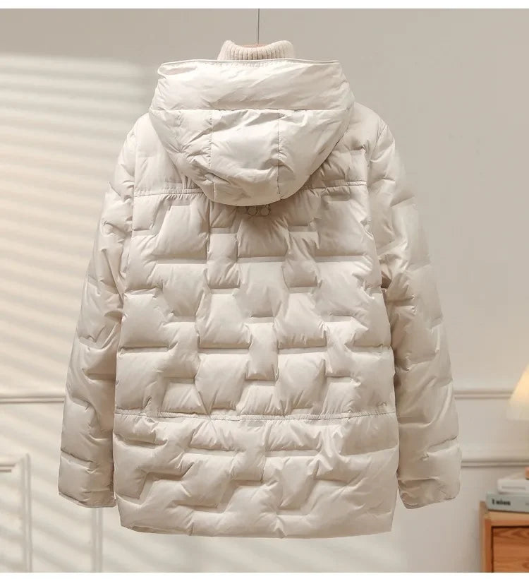Gewatteerde Dames Puffer Winterjas met Capuchon