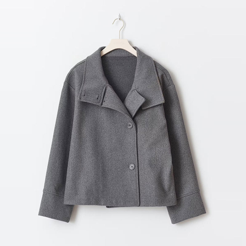 Zachte Warme Peacoat Winterjas met Hoge Kraag Vrouwen
