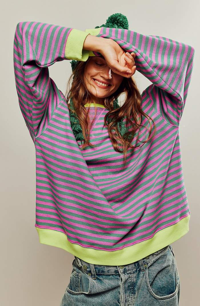 Mare - Gestreepte oversized sweater
