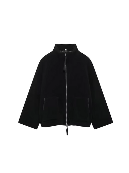 Winterse Oversized Dames Jas met Rits en Zakken
