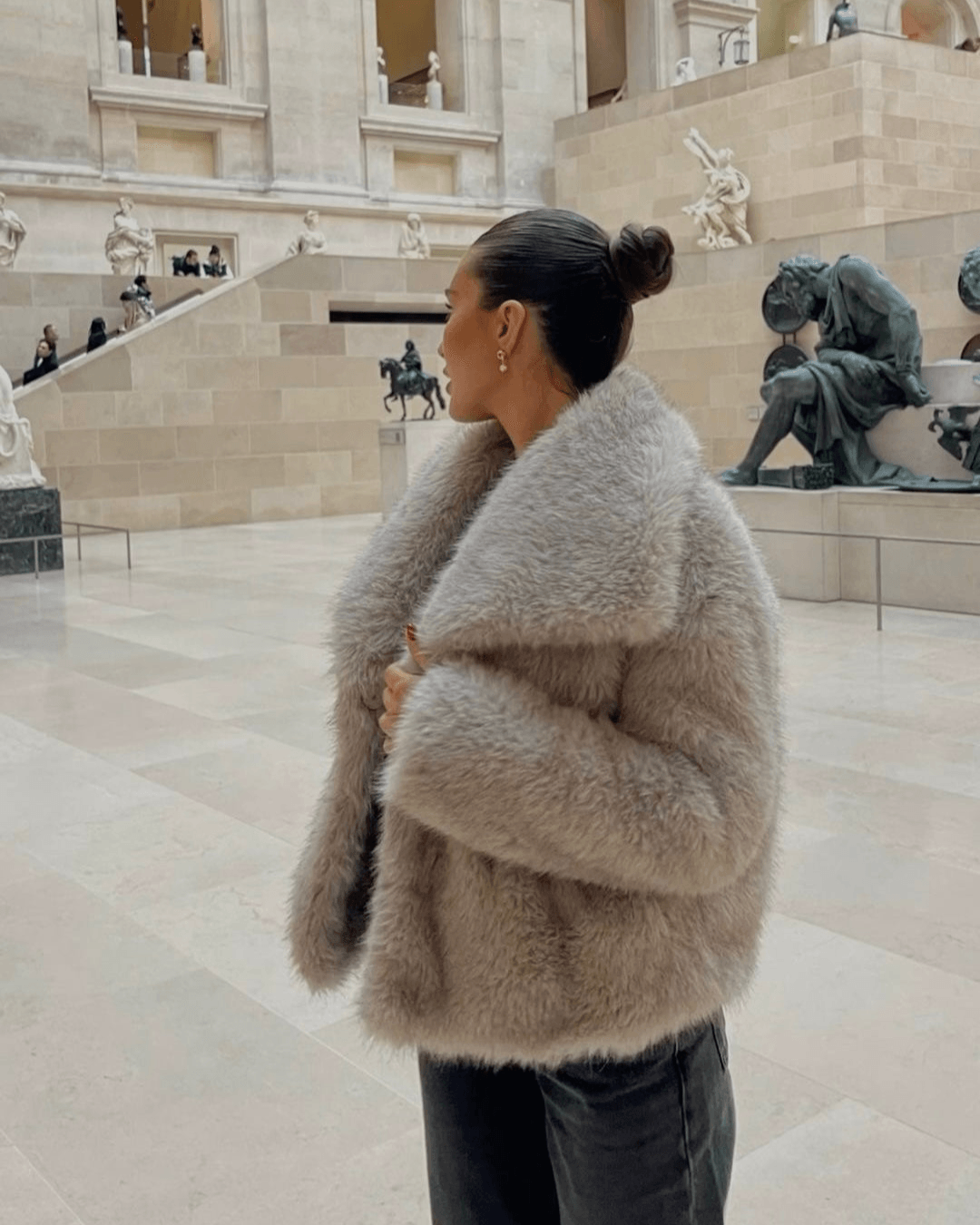 Luxe zachte oversized winterjas voor dames van faux fur