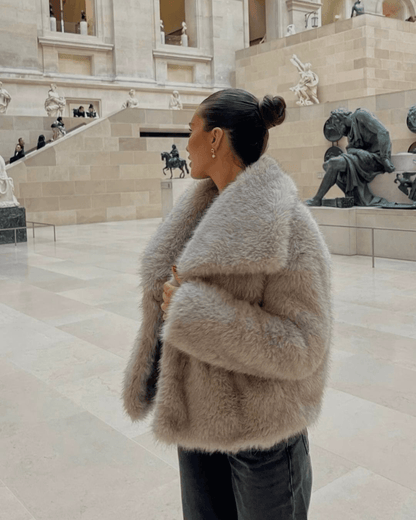 Luxe zachte oversized winterjas voor dames van faux fur