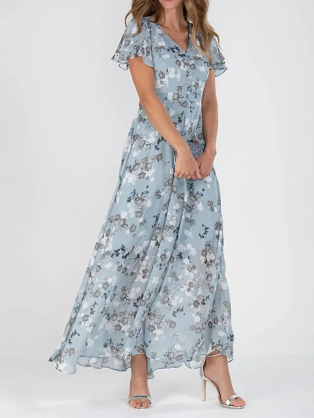 Fardau - Midi jurk met bloemenpatroon