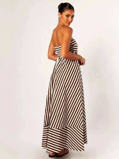 Bohemian maxi jurk voor vrouwen | strapless