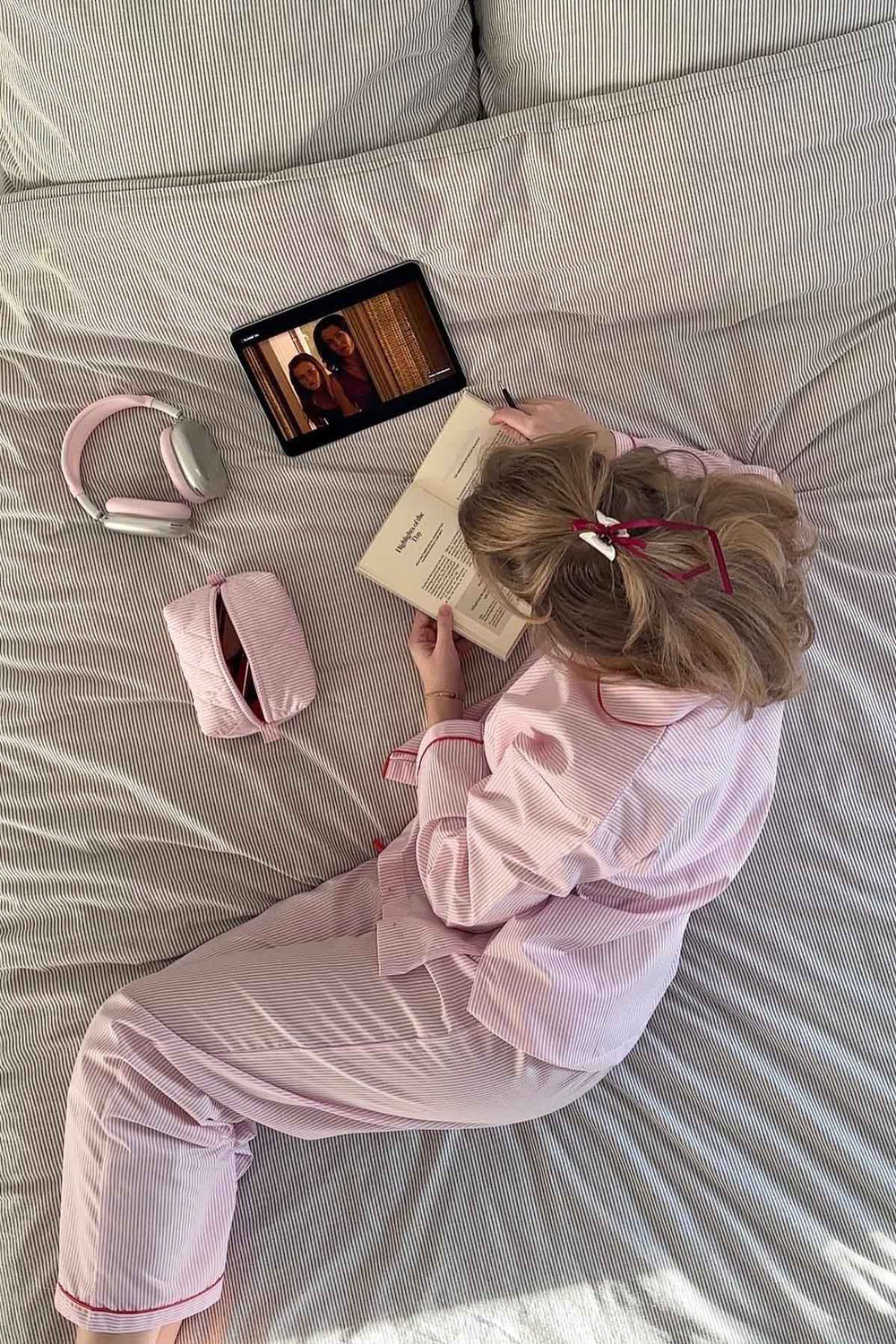 Comfortabele Pyjama Set Dames Tweedelig Met Hartjes Knoopjes