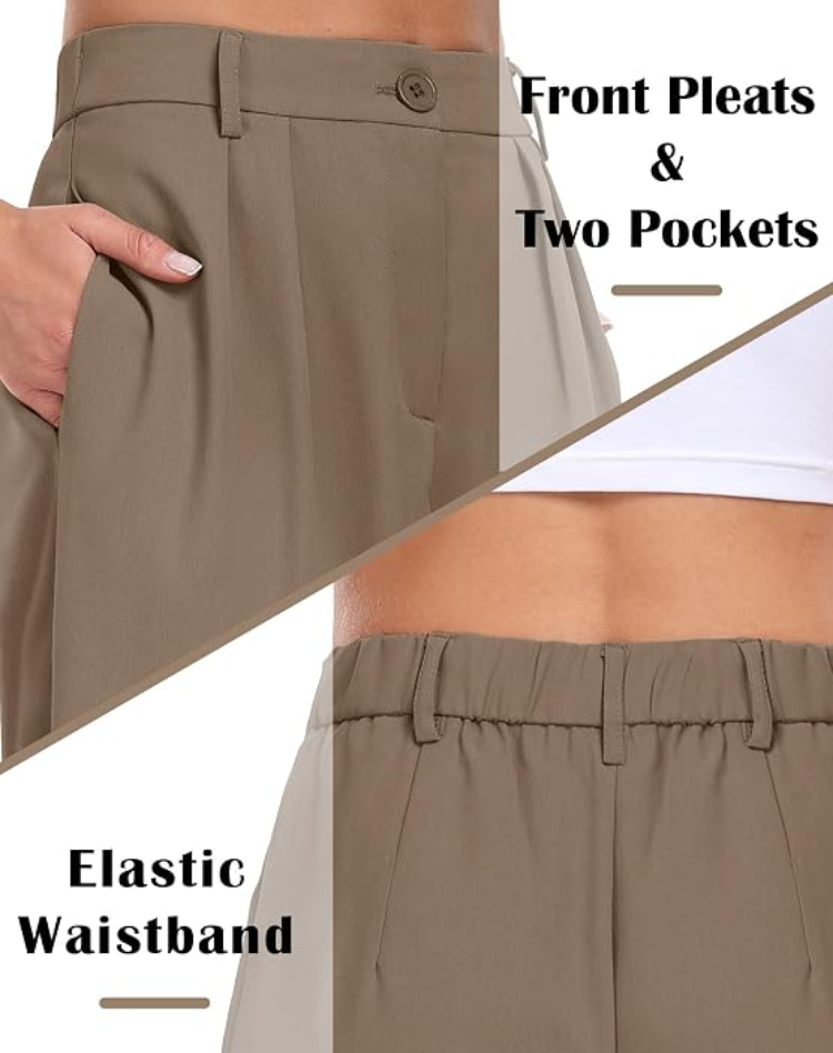 Women's Wide-Leg Pants with High Waist