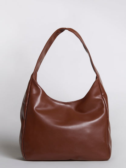 Minimalistisch vegan leer hobo schoudertas