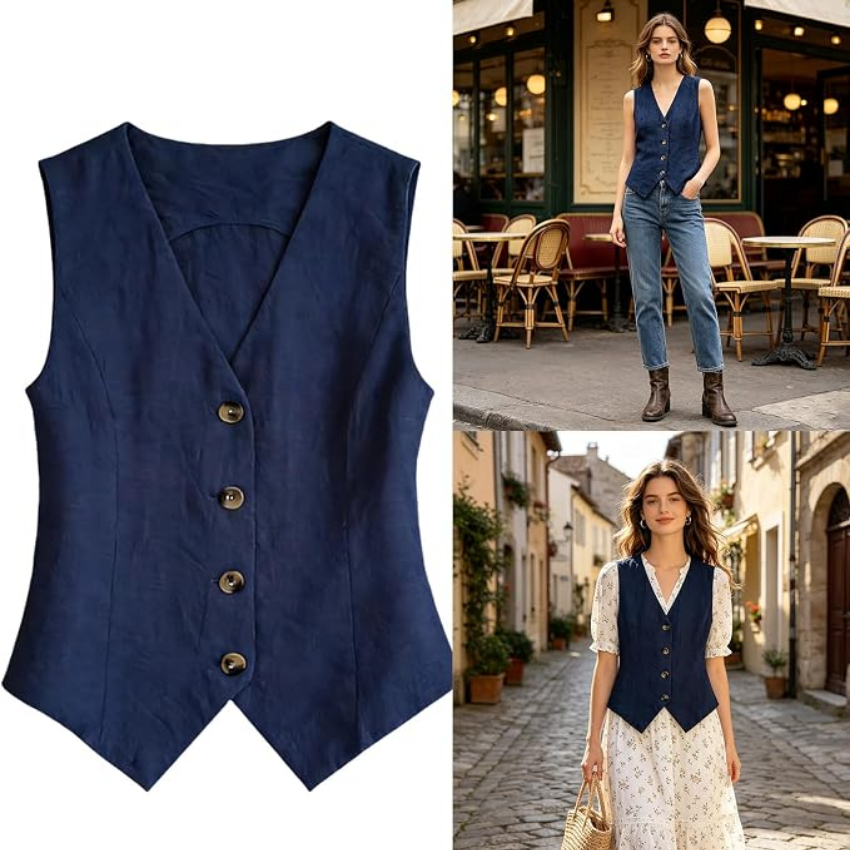 Aicha - Elegant Sleeveless Vest