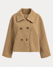 Soft Warm Peacoat Winter Jacket with High Collar for Women