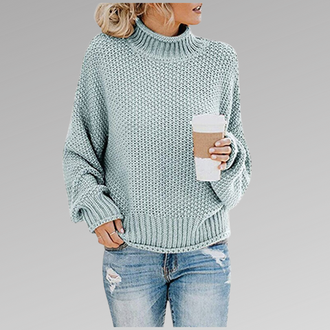 Oversized kabelgebreide coltrui dames
