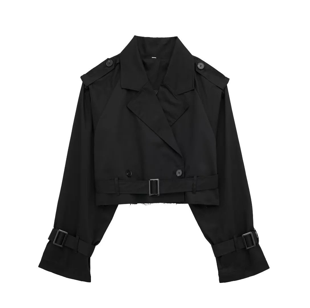 Lilia - Korte stijlvolle trenchcoat