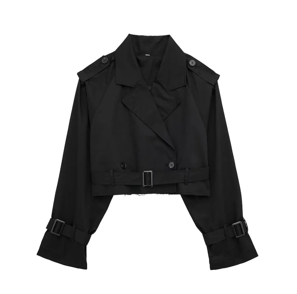 Stijlvolle Dames Trenchcoat Kort Model voor Casual Look