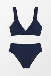Bikini with V-neck and High Waist for Women in Summer