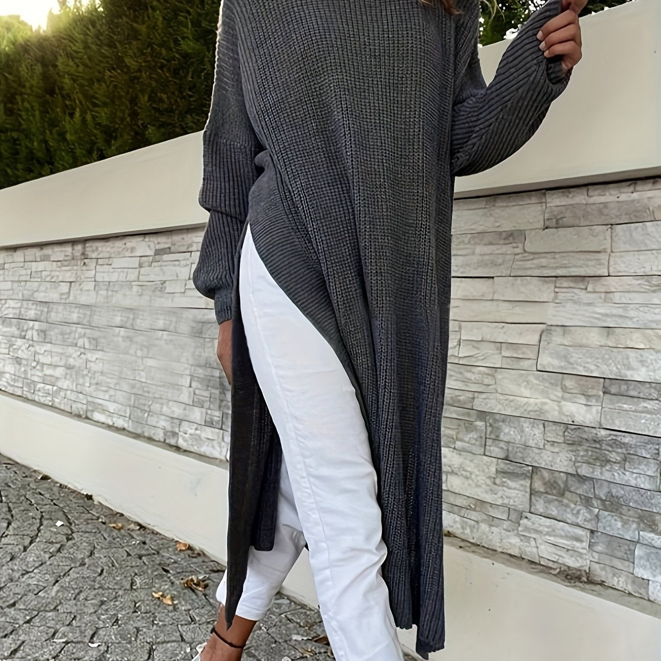 Comfortabele Maxi sweaterjurk Voor Dames Met Hoodie