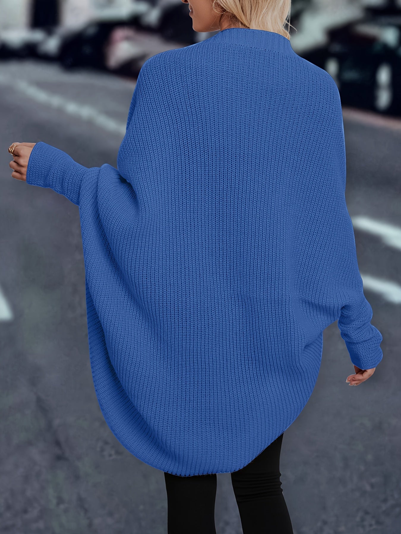 Zacht Oversized Vrouwen Openvallend Lichtgewicht Gebreid Vest