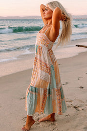 Talia - Boho Maxi Summer Dress with Spaghetti Straps