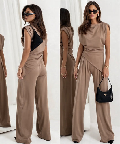 Mette - Chic mouwloze tweedelige set