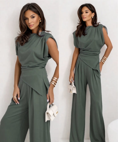 Mette - Chic mouwloze tweedelige set