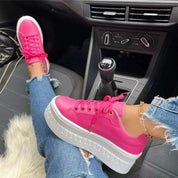 Low Platform Sneakers with Thick Sole for Women