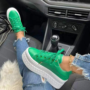 Low Platform Sneakers with Thick Sole for Women