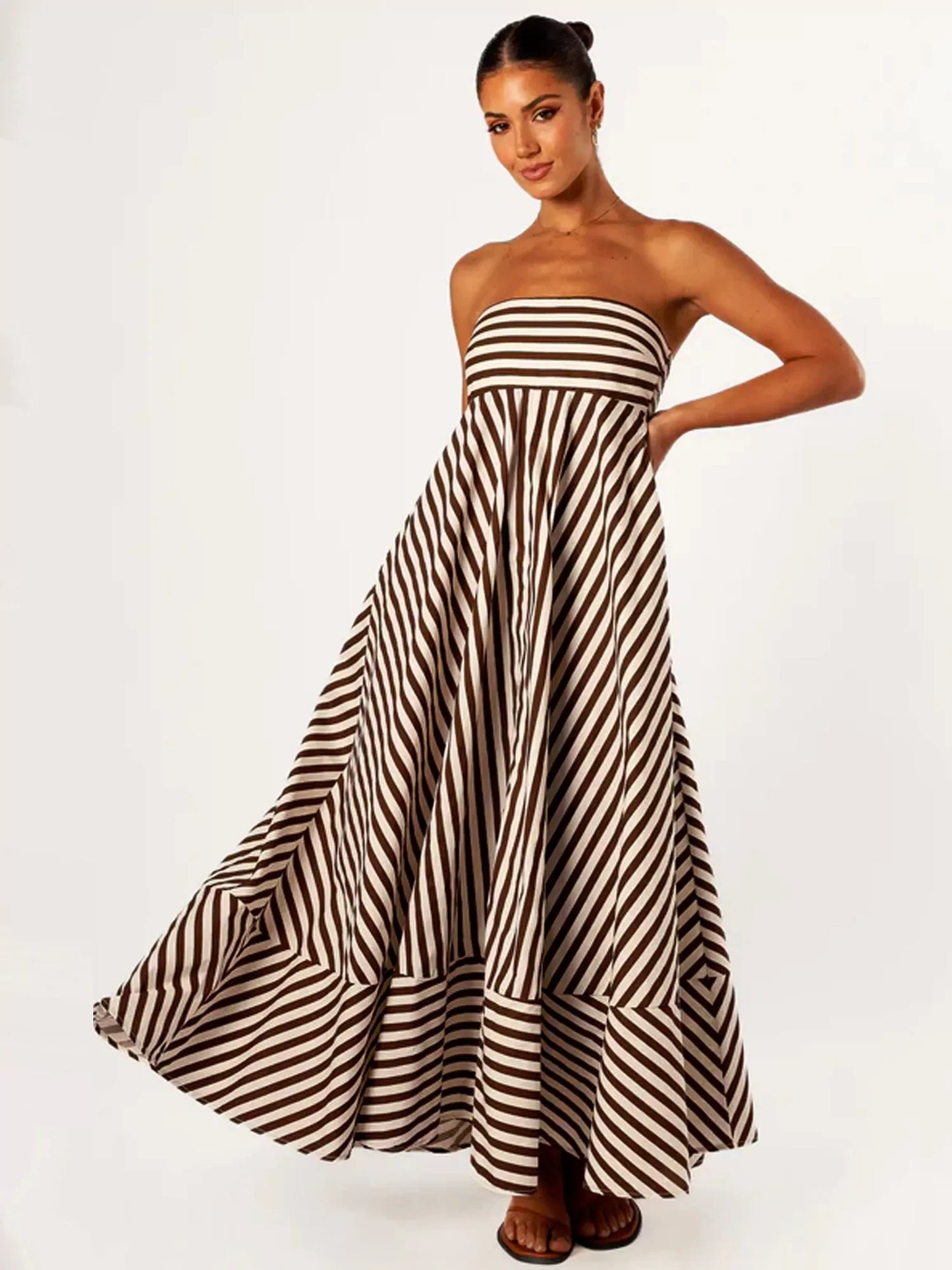 Bohemian maxi jurk voor vrouwen | strapless
