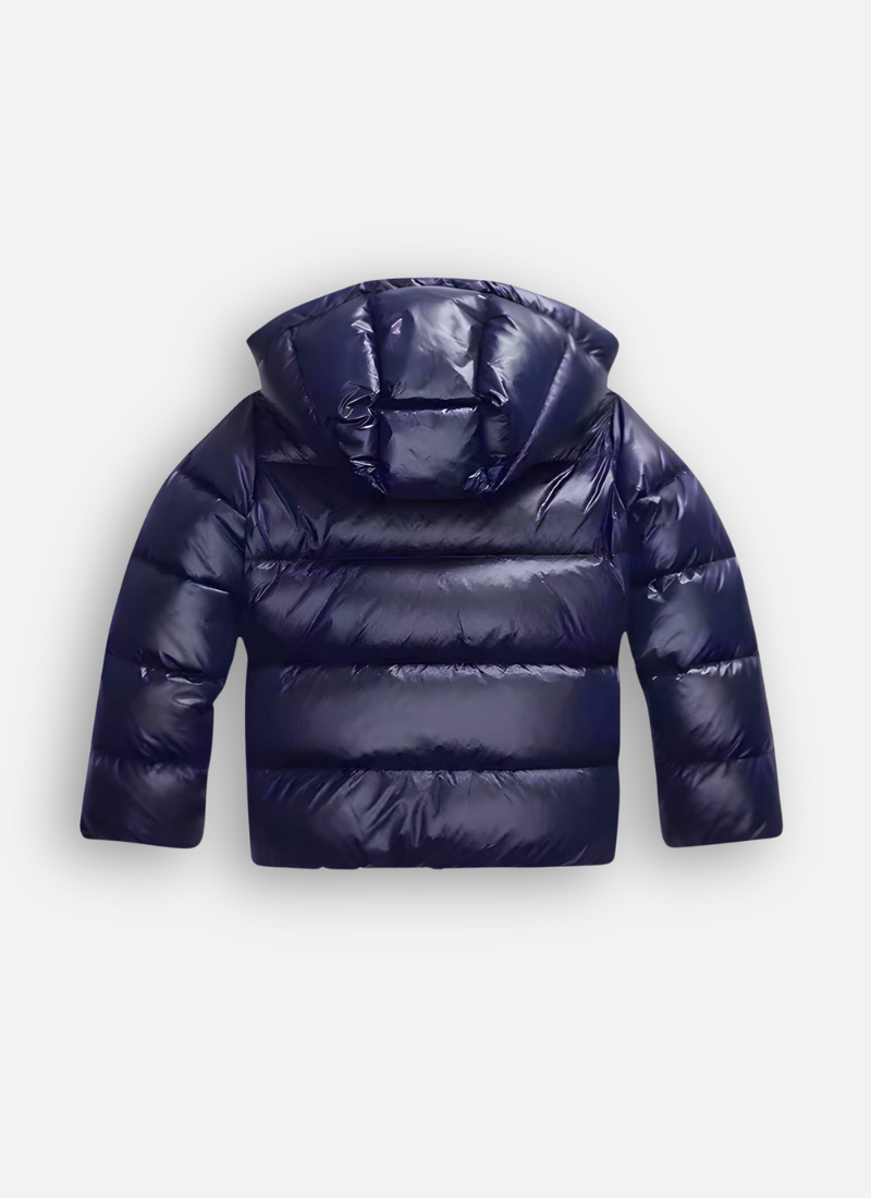 Puffer Jacket for Women Quilted Winter Coat with Hood Water-Repellent Shiny