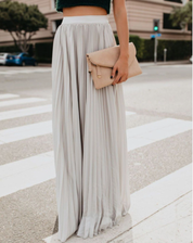 Stylish Pleated Skirt with High Waist and Flowy Fit