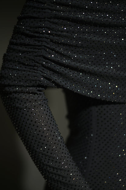 Glitter Off-Shoulder Maxi Jurk voor Dames