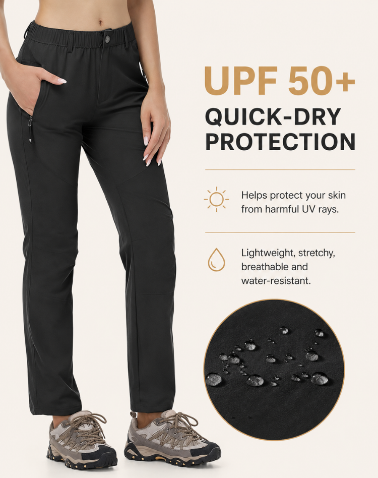 Women's Waterproof Winter Sports & Hiking Pants with Fleece Lining