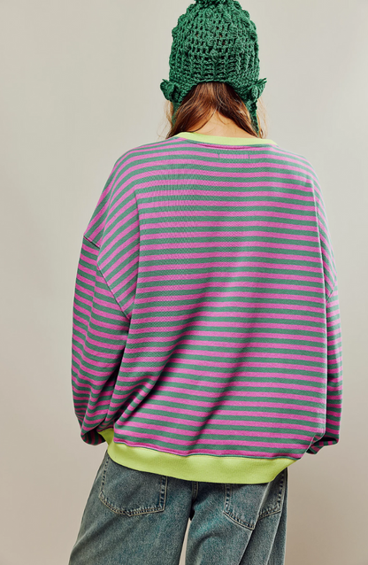 Mare - Gestreepte oversized sweater