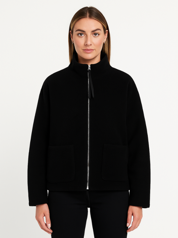 Winterse Oversized Dames Jas met Rits en Zakken