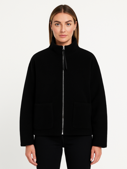 Winterse Oversized Dames Jas met Rits en Zakken
