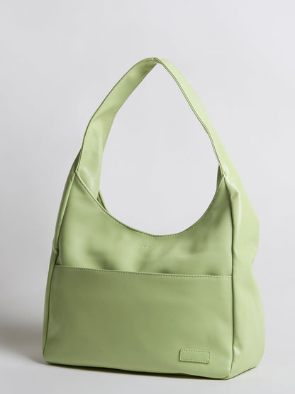 Minimalistisch vegan leer hobo schoudertas