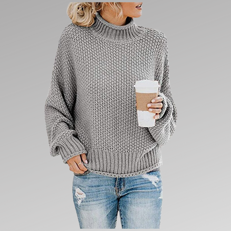 Oversized kabelgebreide coltrui dames