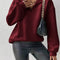 Dames Casual Sweater met Kwartrits en Wafelstructuur