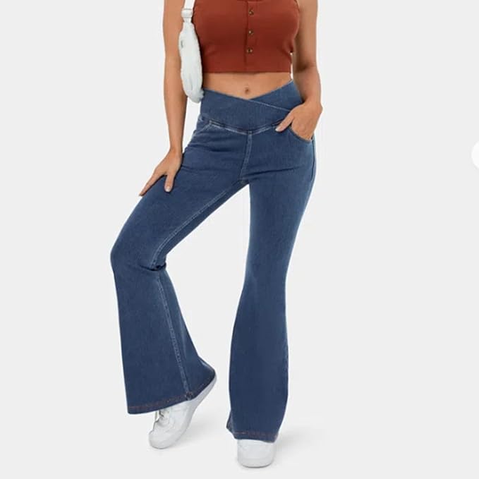 Flared Jeans Voor Dames Met Hoge Taille En Stretch Pasvorm