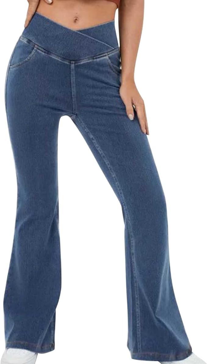 Flared Jeans Voor Dames Met Hoge Taille En Stretch Pasvorm