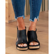 Wedge Sandals with Cork Sole and Platform Sole for Women
